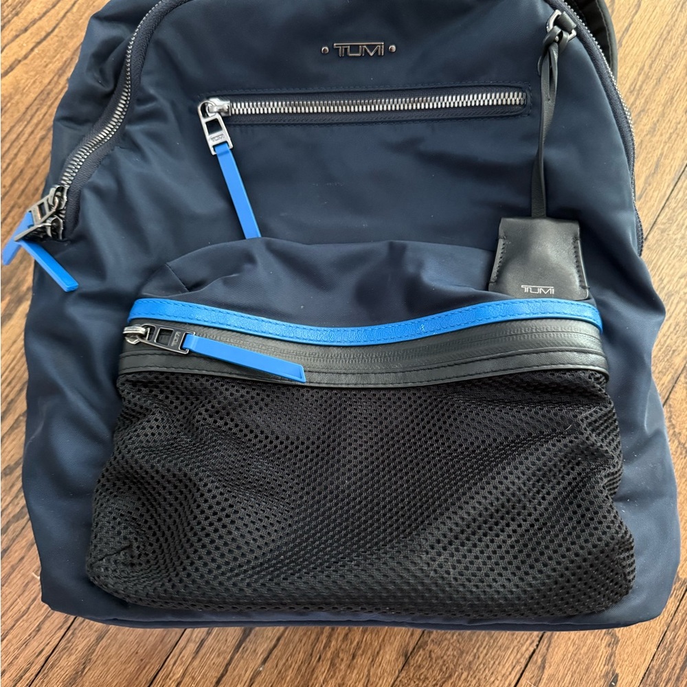 TUMI Blue and Black backpack